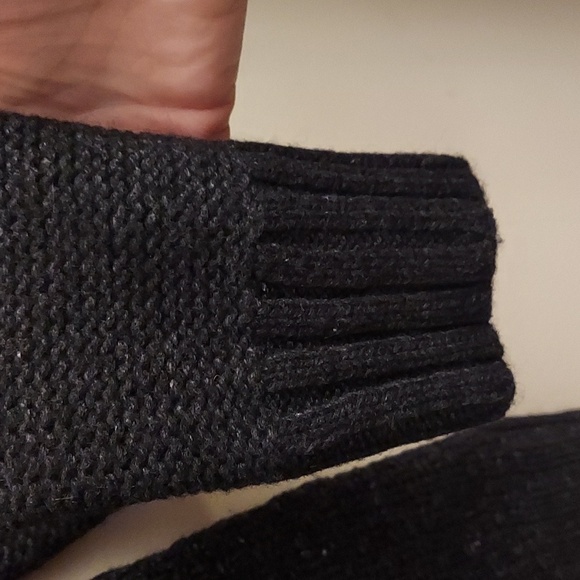 NWT H&M L.O.G.G. Black Cabled Pullover Wool Blend Long Sleeve sz M Sweater - Picture 5 of 10